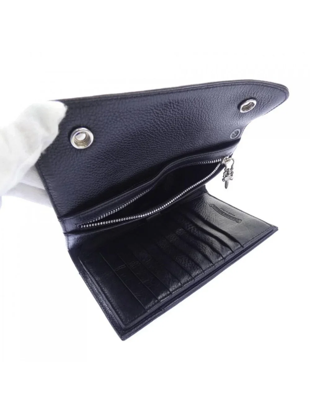 Chrome Hearts Wave Cross Btn Button 304 Wallet